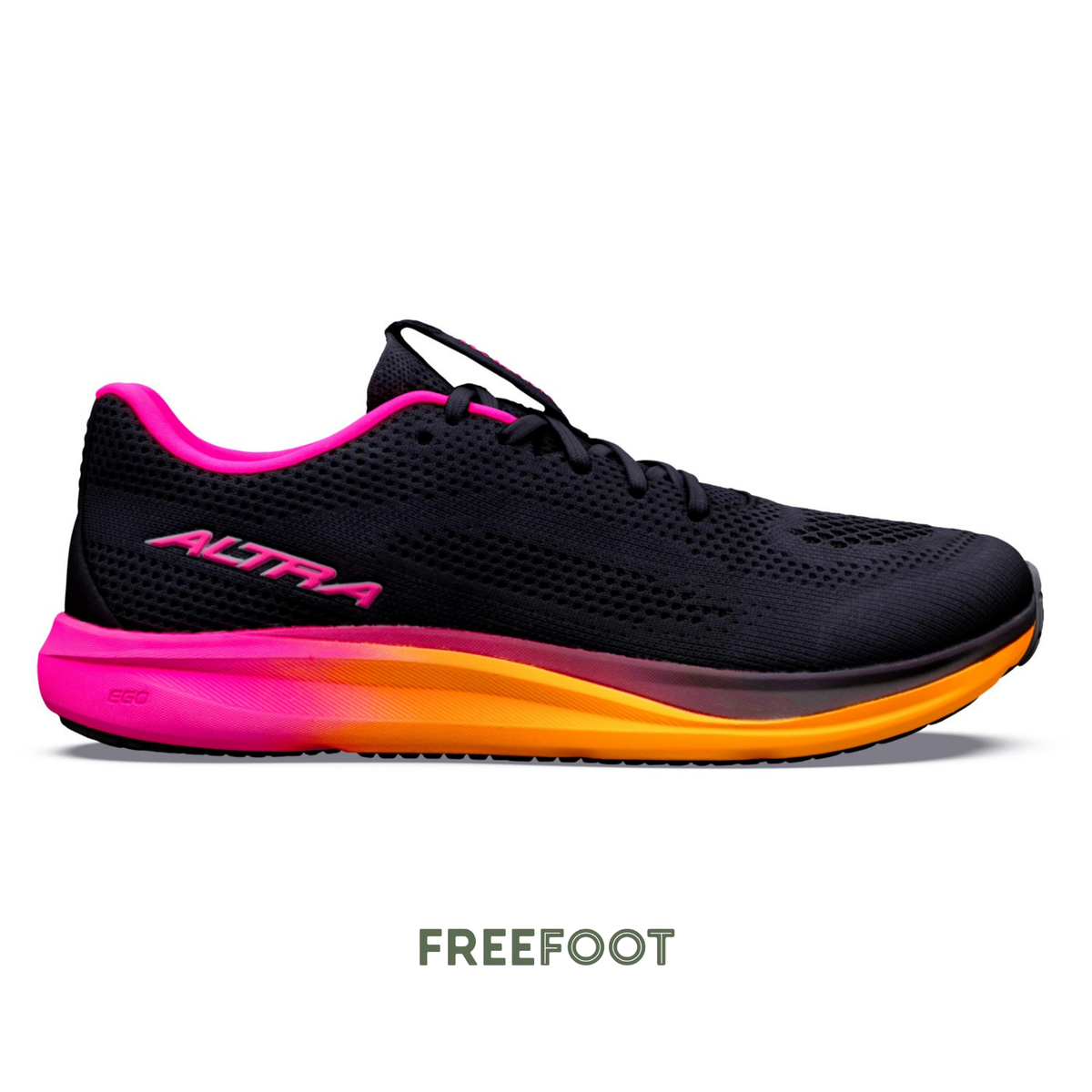 Altra Escalante 5 Black / Pink Glow / Orange Pop – Löparskor med naturlig passform för dam