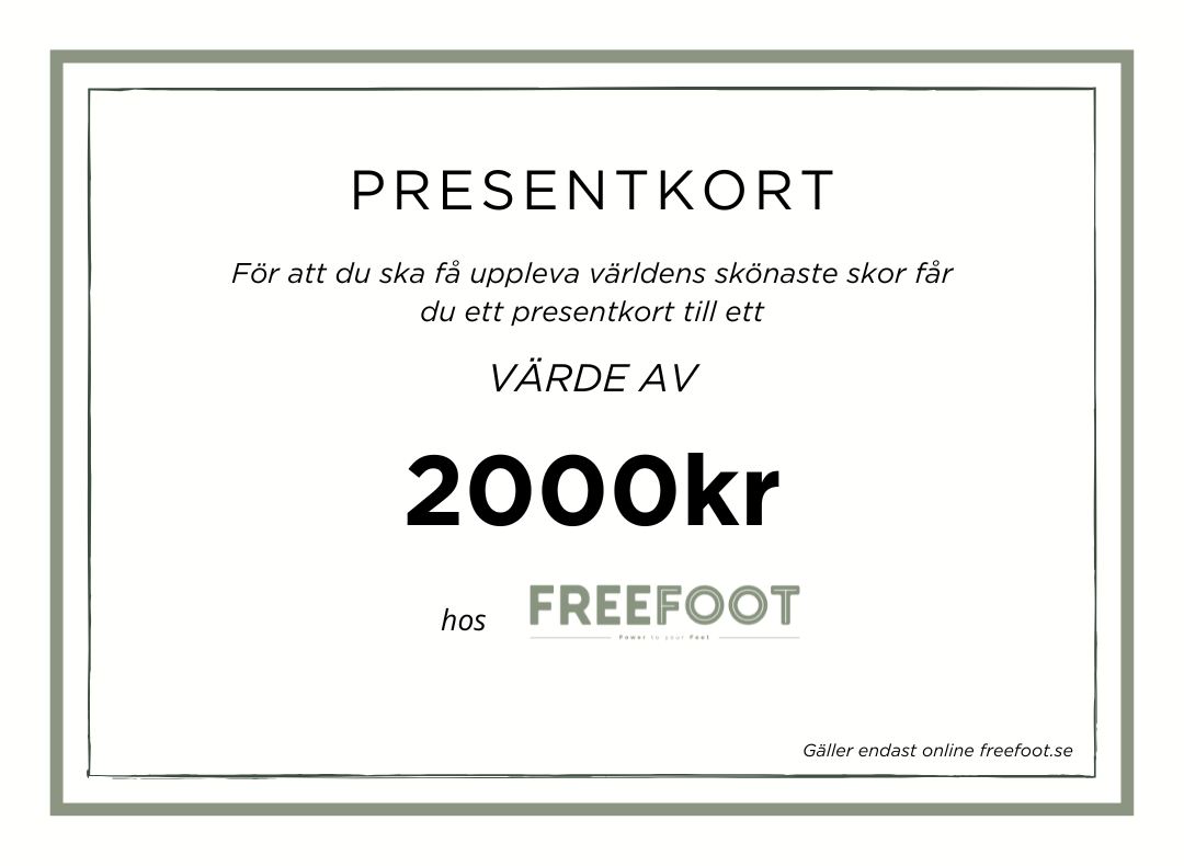 Freefoot Ruotsin lahjakortti