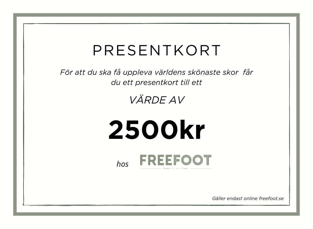 Freefoot Ruotsin lahjakortti