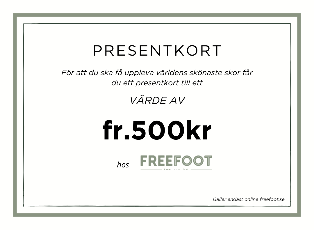 Freefoot Ruotsin lahjakortti